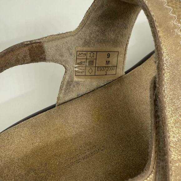 SAS Nudu Slide Double Strap Sandals Gold Sz 9 Casual Comfort - Picture 8 of 8